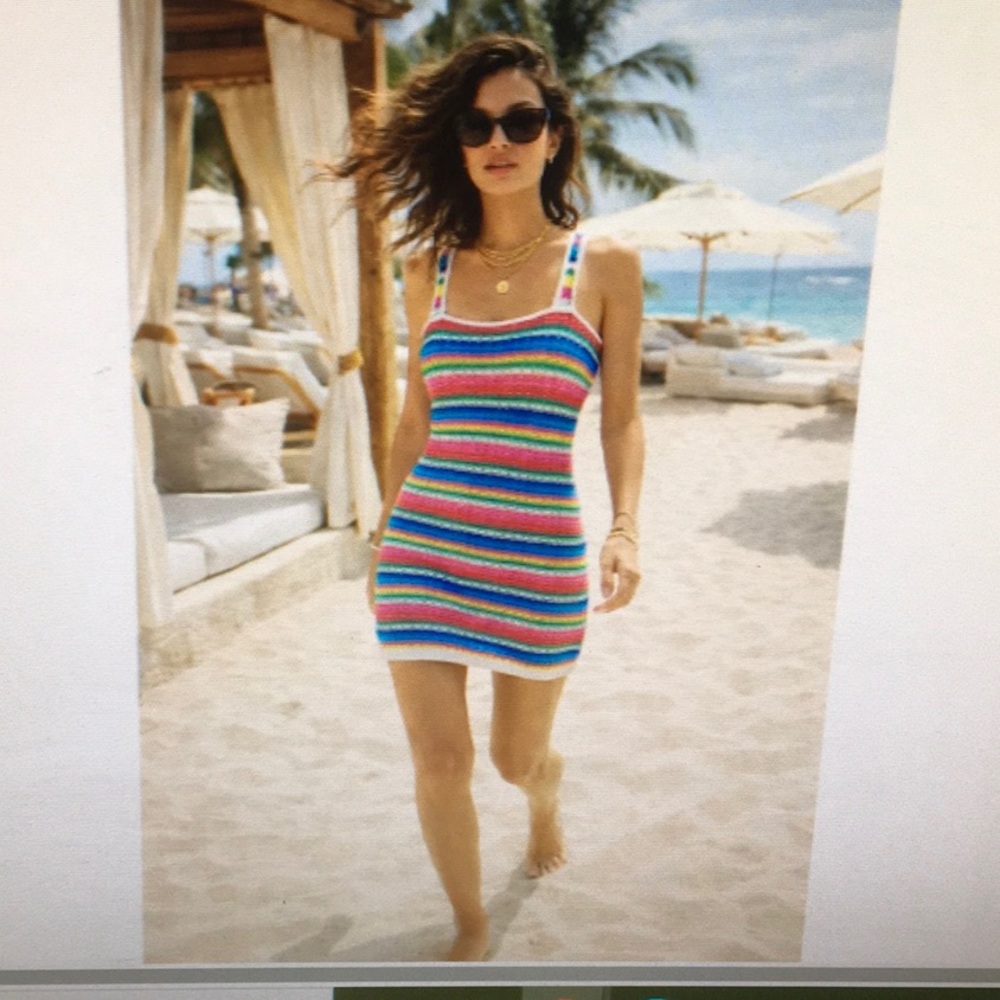 GAP/RAINBOW CROCHET TANK DRESS